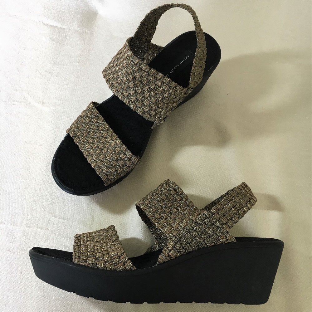 Steve Madden Brooklyn Metalic Elastic Sandal, 10